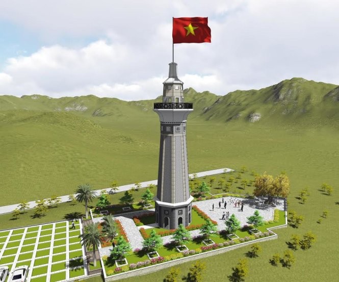 Lung Po flag pole erected  - ảnh 1